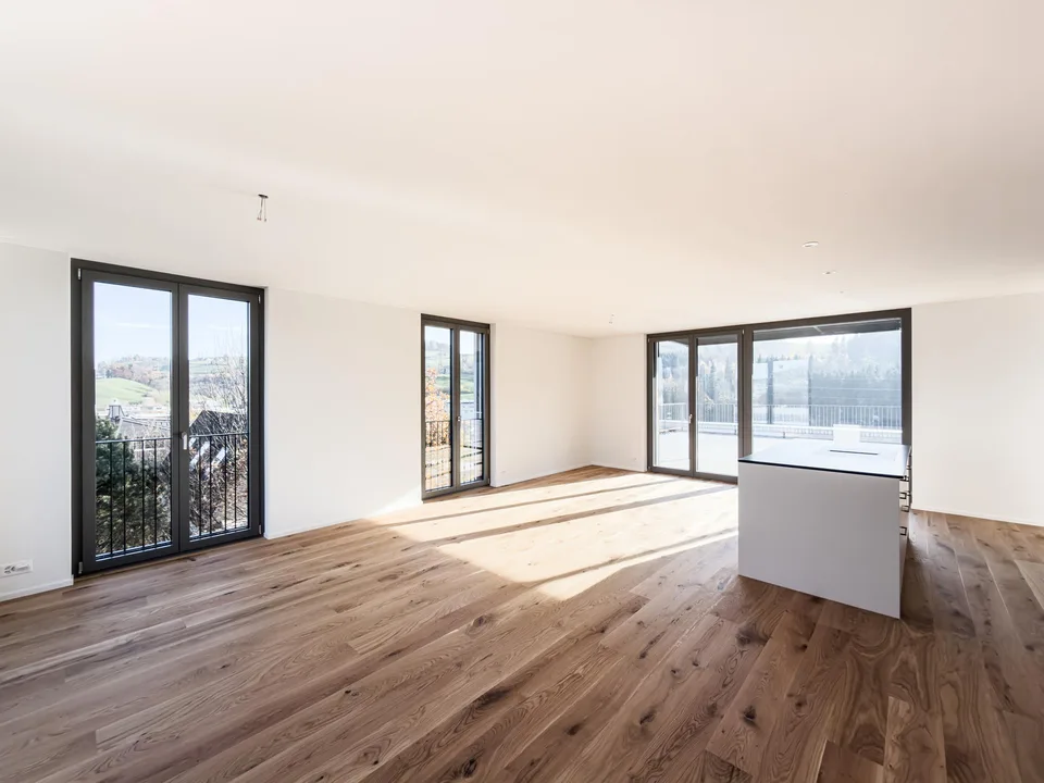 4.5 Attika Maisonette Neubauwohnung mit Weitsicht in EFH Quartier