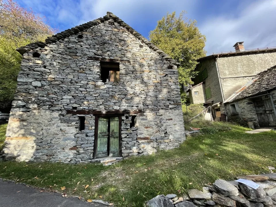 Rustico di 2 locali da riattare con prato da sfalcio,  e bosco    /...