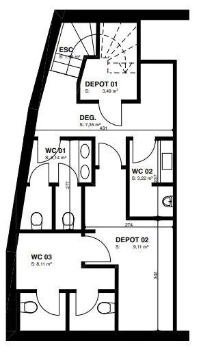 Arcade de 183 m2 + sous-sol
