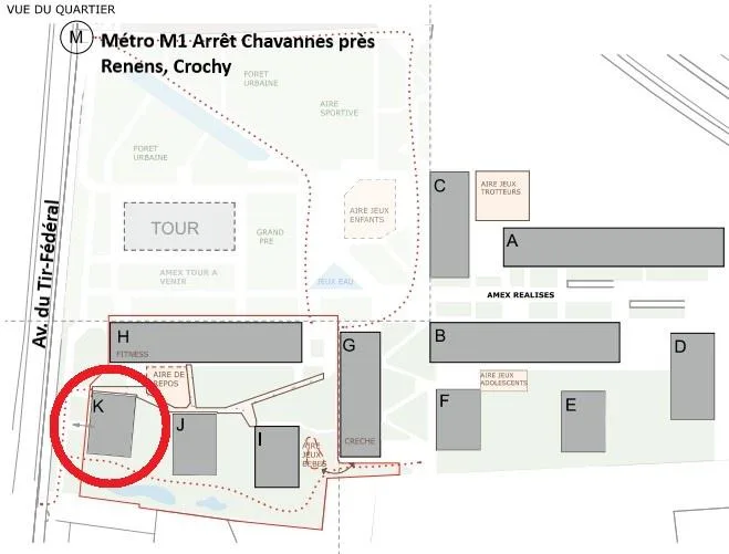 Nouveau! Quartier des Cèdres à Chavannes-près-Renens