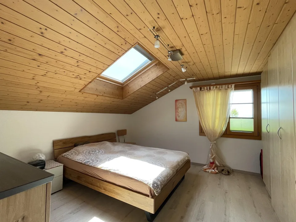 Balkon mit Sempacherseeblick, frisch renoviert und eigener Waschturm