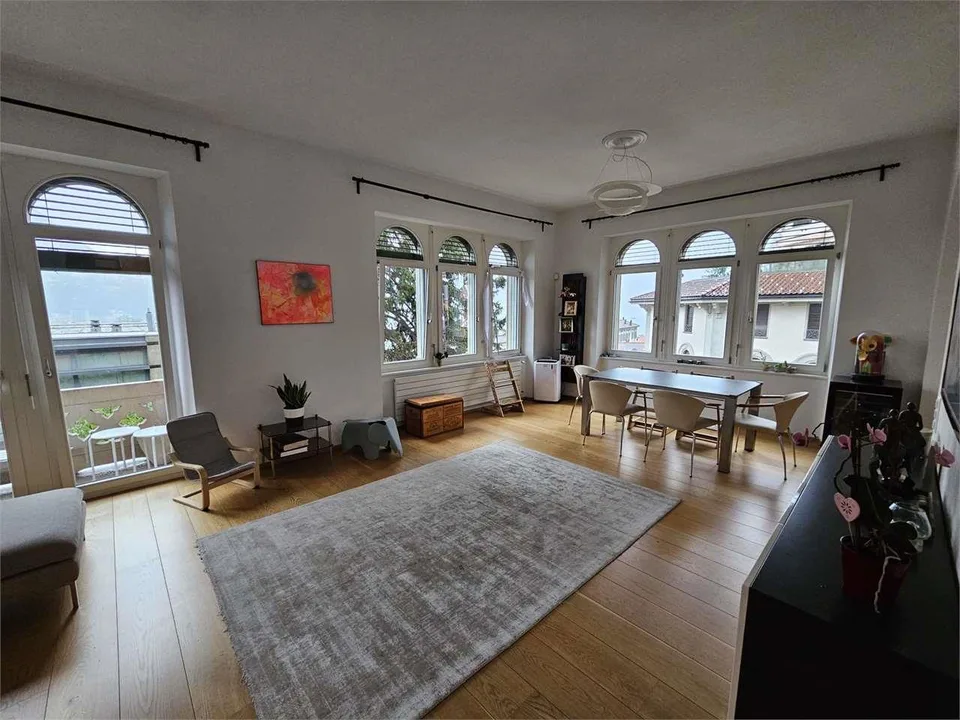 Lugano Innenstadt, 5.5-Zimmer-Duplex in einer historischen Villa