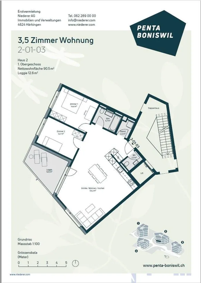 3.5 Zimmer Wohnung in Boniswil | UrbanHome