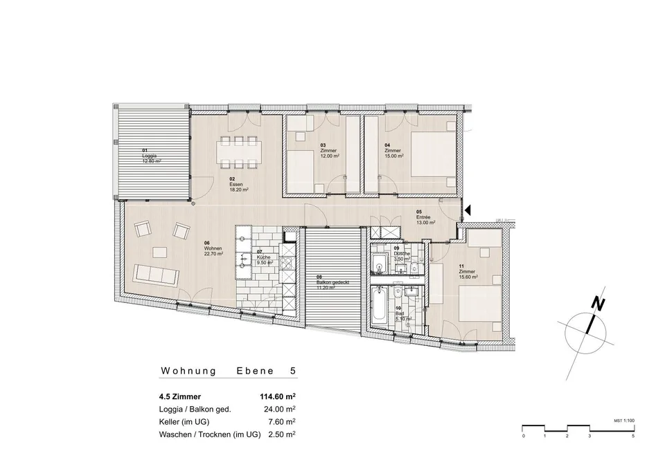 Grosse, helle und sehr moderne Wohnung mit Top Aussicht über Reiden