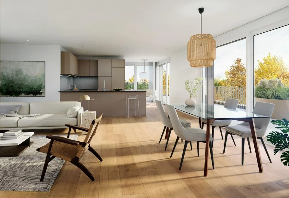 4.5-Zimmer-Attikawohnung mit 195 m² Terrasse und Weitsicht