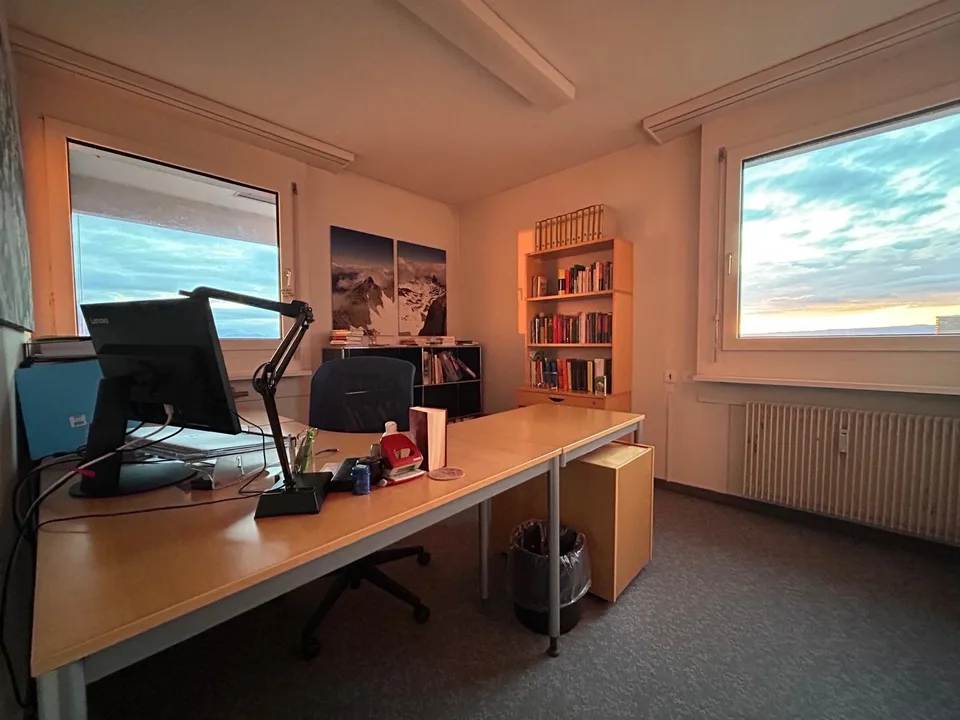 Repräsentativer Workspace über den Dächern von Zug