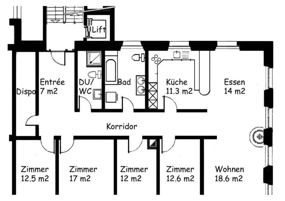 In historischem Gebäude