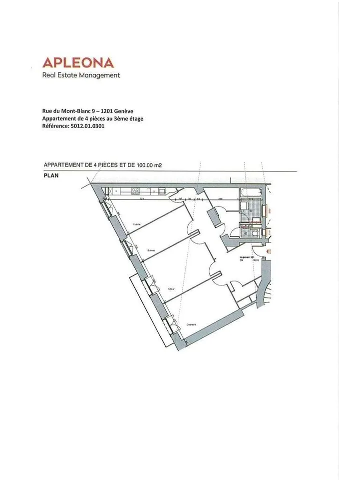Appartement 4 pièces au 3eme étage Quartier de la Gare – foto 6 di 7