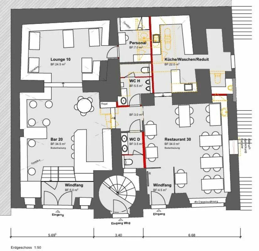 Gewerbeobjekt in historischer Liegenschaft an zentraler Lage