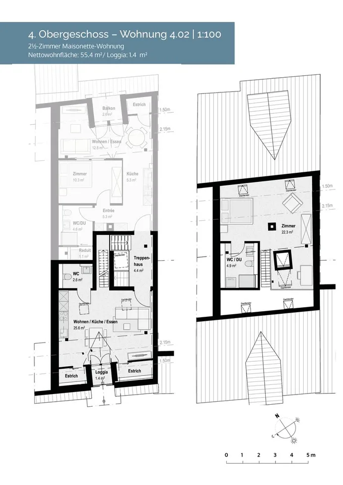 2½-Zimmer Maisonette-Wohnung im Herzen der Laufenburger Altstadt
