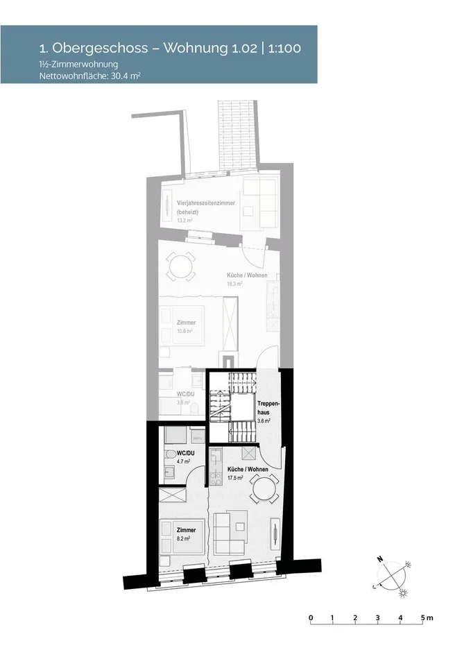 1½-Zimmerwohnung in der historischen Altstadt