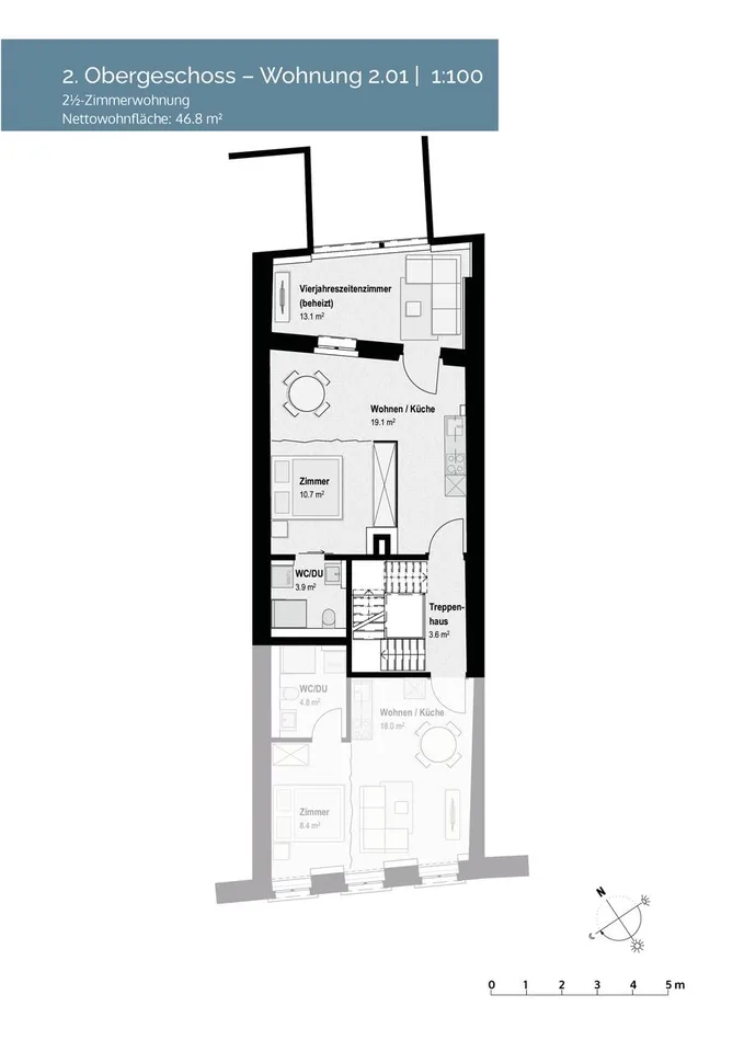2½-Zimmerwohnung - Charmant. Modern. Zentral.