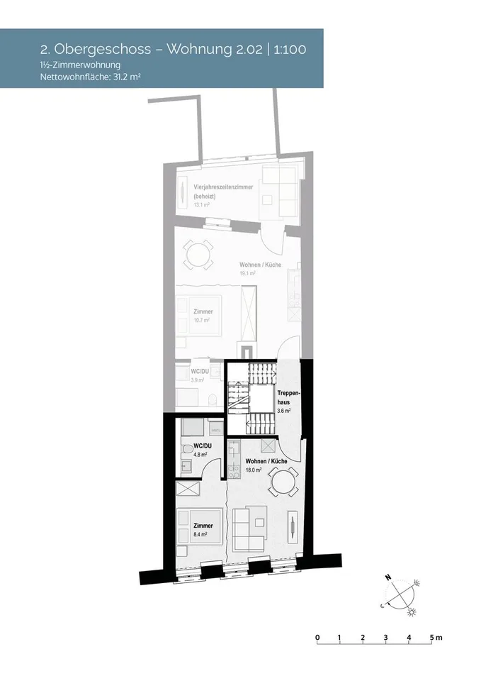 1½-Zimmerwohnung - Wo Geschichte auf Wohnqualität trifft