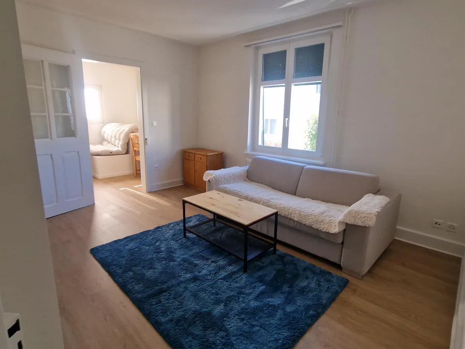 Möblierte 2.5-Zimmer-Wohnung mit Garten – frisch renoviert