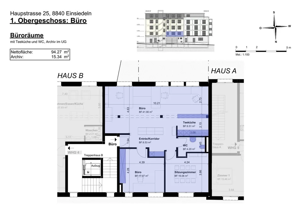 Büro, Praxis , Gewerberaum im Zentrum von Einsiedeln