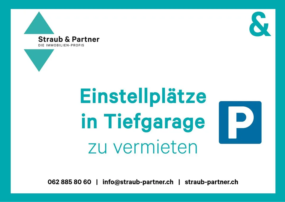 EINSTELLPLÄTZE IN NEUBAU-TIEFGARAGE ZU VERMIETEN