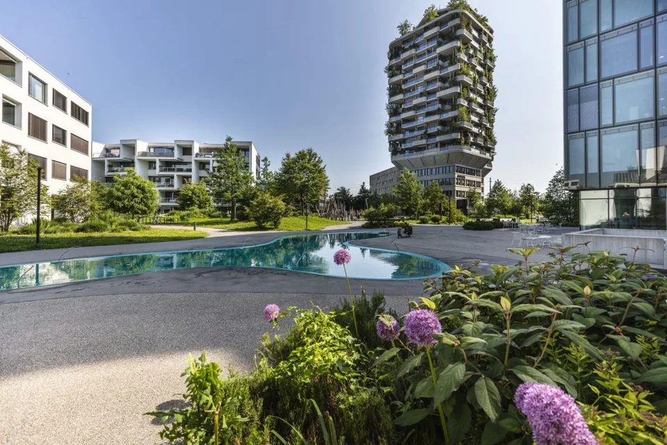 Gartenhochhaus Aglaya, Suurstoffi-Areal in Rotkreuz: Ein Arbeitspla...
