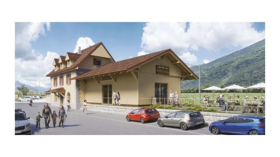 Surface de dégustation au cœur du vignoble valaisan – emplacement c...