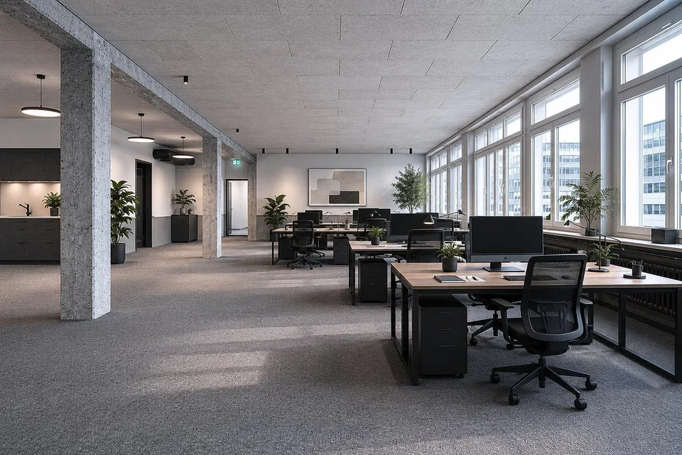Erstbezug: Hochwertig renoviertes Büro mit grosszügiger Terrasse in...