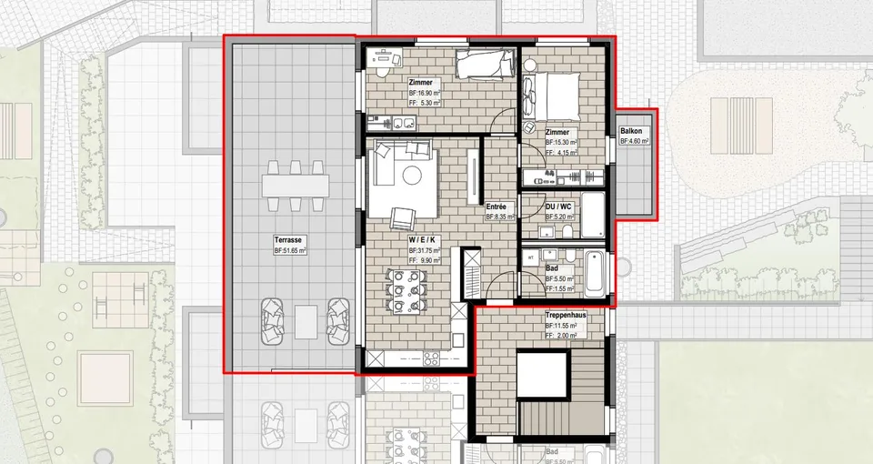 Erstvermietung Attika 3.5-Zimmer-Wohnungen in Nebikon
