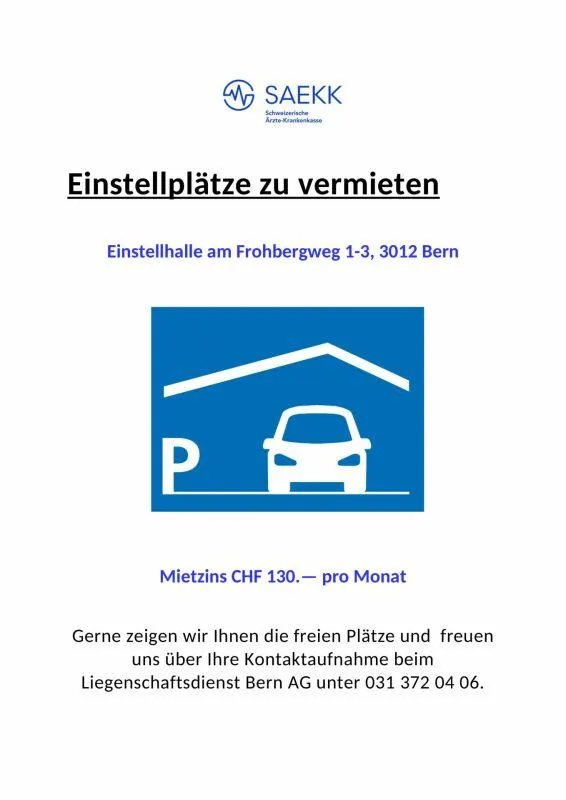 Einstellplätze zu vermieten