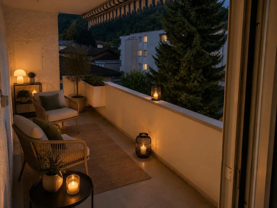 Exklusive 4.5 Zimmer-Dachwohnung mit Cheminée, Balkon und Bergsicht