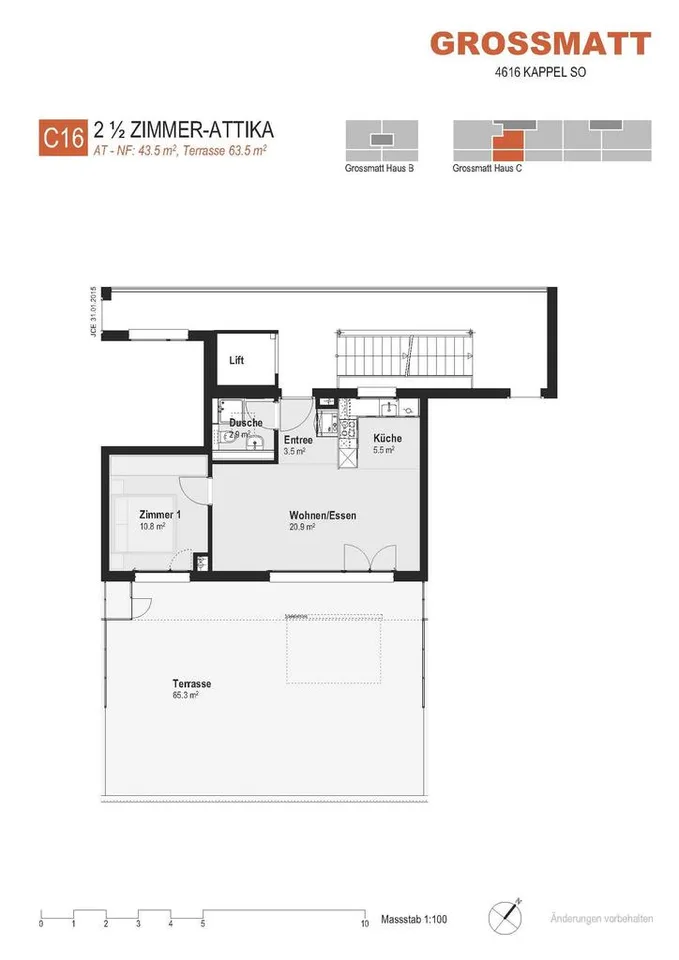 Moderne Attika Wohnung zu vermieten