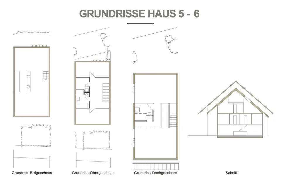 Reiheneinfamilienhäuser mit Garten & hochwertigem Ausbau in Nussbaumen