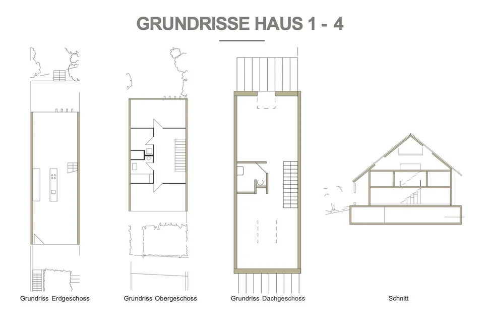 Reiheneinfamilienhäuser mit Garten & hochwertigem Ausbau in Nussbaumen