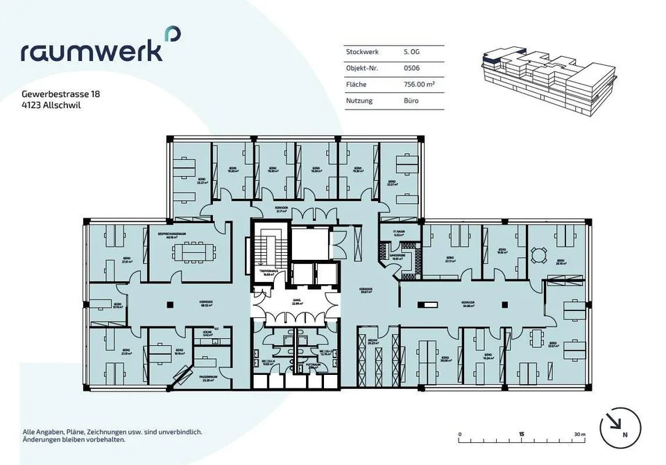 Vielfältige Büroflächen ab 750 m² zu vermieten – photo 9 sur 9