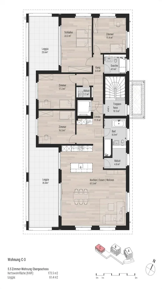 ERSTVERMIETUNG  EXKLUSIVE 5.5-ZIMMER-WOHNUNG IM GRÜNEN