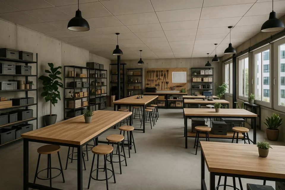 Surface d'atelier, bureau disponible, à louer immédiatement à Renen...
