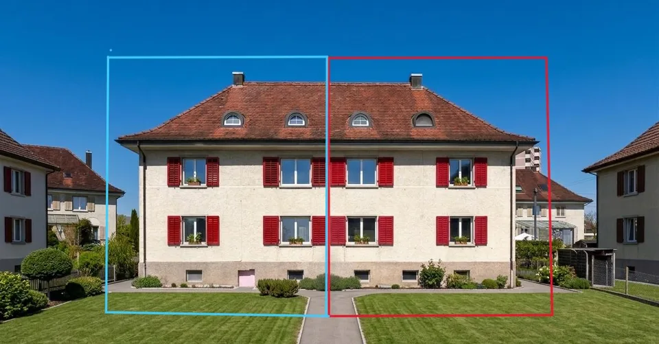 Wohnen wie im Eigentum zwei Haushälften in genossenschaftlichem Umfeld