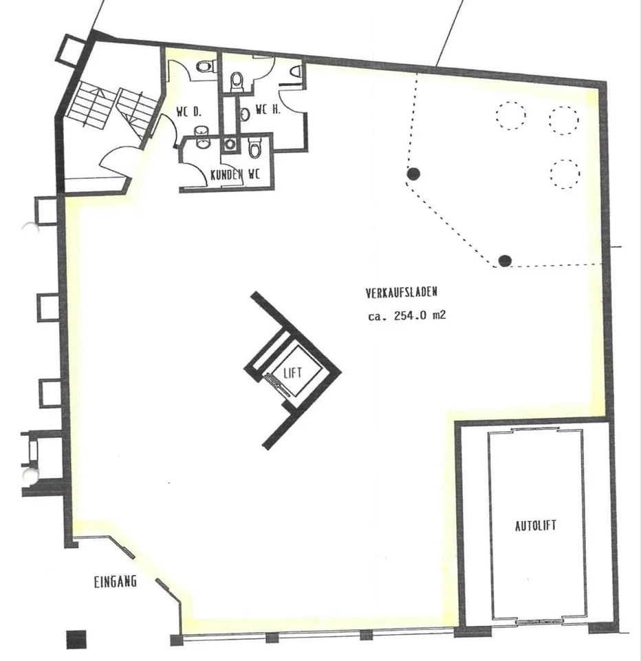 Ladenfläche ca. 254 m2 im 1.UG , in 8006 Zürich zu vermieten