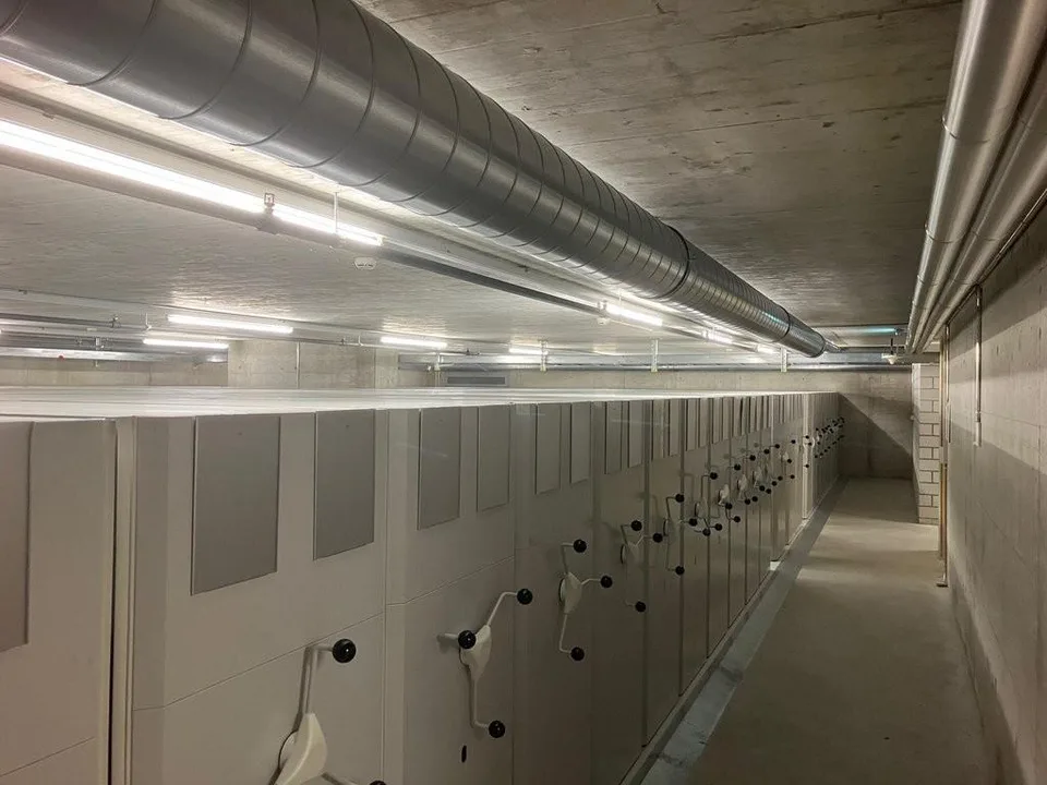 Archivraum mit Rollregalanlage in Zürich Oerlikon