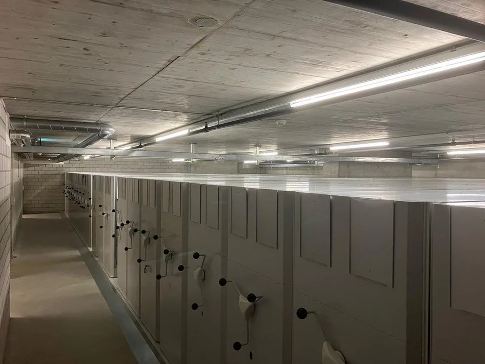 Archivraum mit Rollregalanlage in Zürich Oerlikon