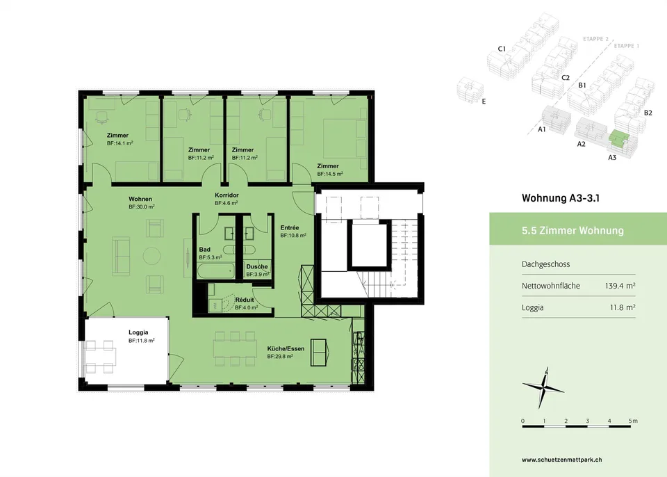 Erstbezug! Grosszügige 5.5 Zimmer Wohnung mit viel Komfort – foto 6 di 7