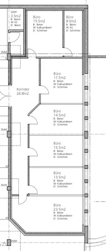 Bürofläche im 1. UG mit flexibler Raumaufteilung – foto 6 di 6