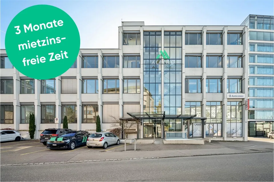3 Monate Mietzinsfrei für ausgebaute Bürofläche mit flexibler Raums...