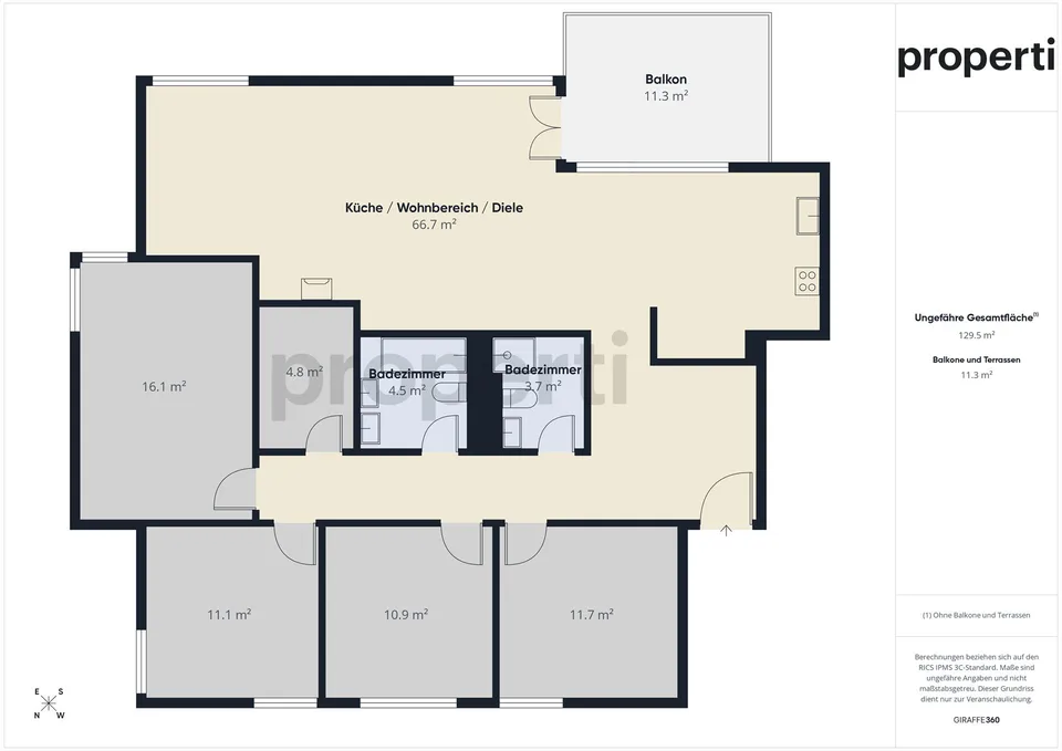 Attraktive 5.5-Zimmer-Wohnung in Buchrain  familienfreundlich & zentral