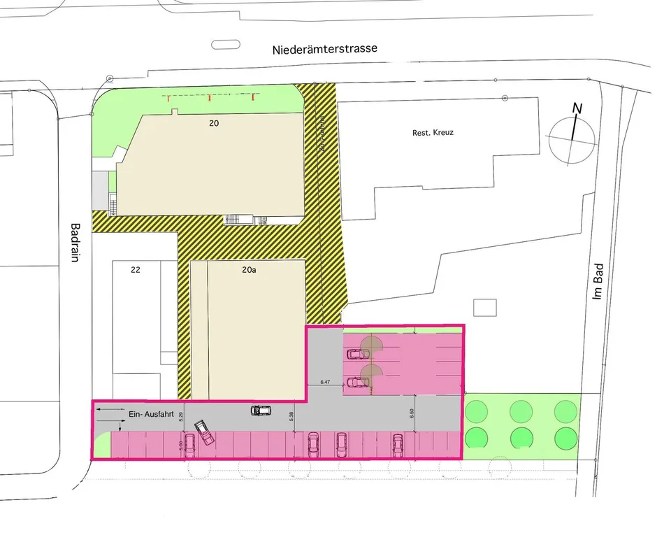 Aussenparkplätze an zentraler Lage verfügbar