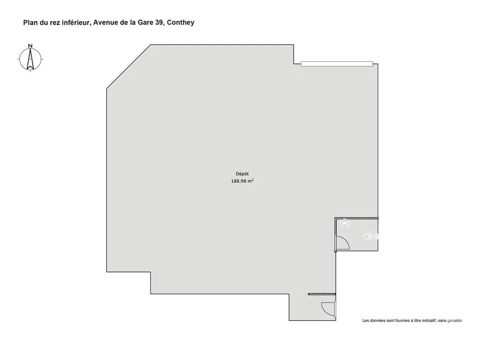 A louer, local commercial d'env. 189 m2 zone commerciale de Conthey