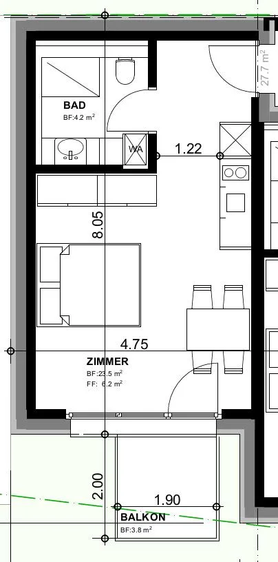 Modernes Wohnen in St. Gallen - Exklusive 1-Zimmerwohnungen – photo 6 sur 6