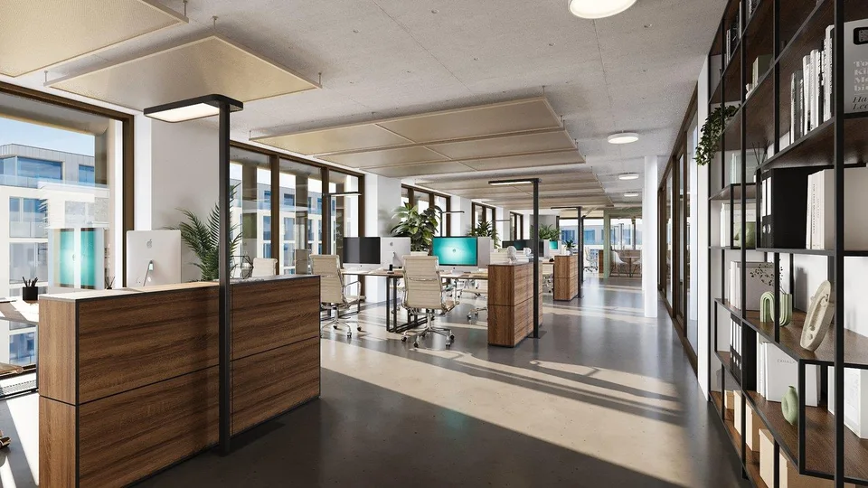 Moderne Bürofläche im obersten Geschoss (Attika) mit grosszügiger T...