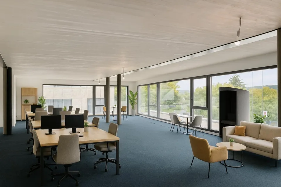 Bureaux neufs et lumineux de standing - face à la gare CFF de Bussi...