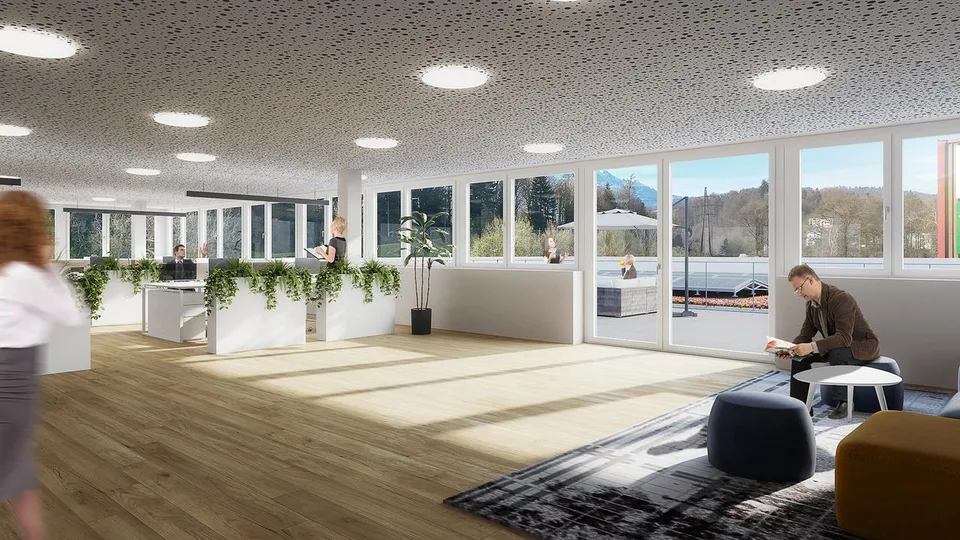 220 m² Gewerbefläche mit Terrasse im Gewerbepark Reussegg Luzern Nord