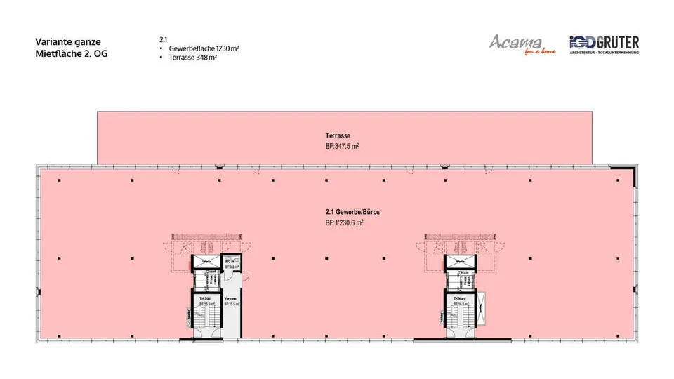 1230 m² Gewerbefläche mit Terrasse im Gewerbepark Reussegg Luzern – photo 6 sur 7