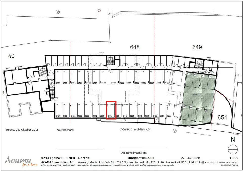 Einstellhallenplatz in Egolzwil zu vermieten