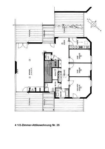 Grosse 4 1/2-Zimmer-Attika-Wohnung mit zwei Terrassen – Foto 13 von 13