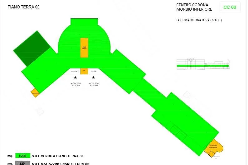 Affittasi oltre 4.000 metri quadrati presso un nuovo centro commercial